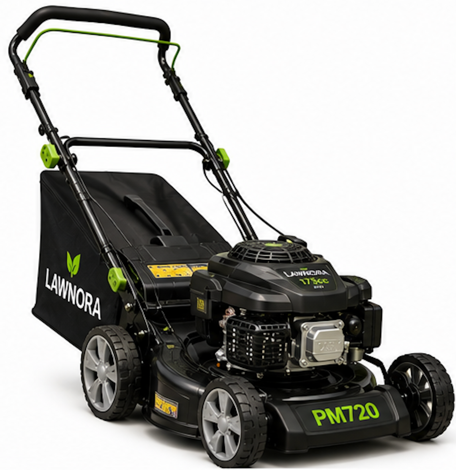 Lawnora PM720 Commercial Push Lawn Mower β 22-Inch Steel Deck, 173cc OHV Gas Engine, 3-in-1 Mulch, Bag & Side Discharge